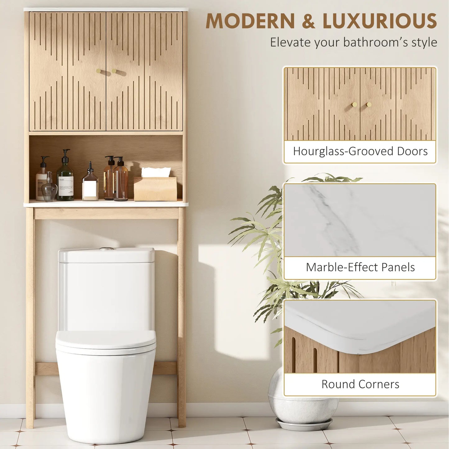 Over Toilet Storage Cabinet, Adjustable Shelf, Oak Bathroom Cabinets at Gallery Canada