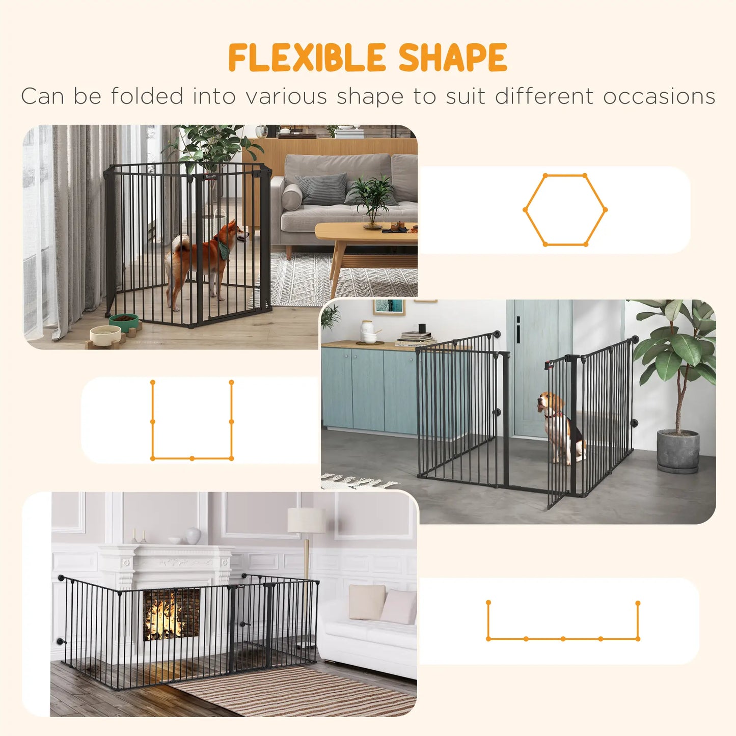 Adjustable Dog Playpen, Puppy Fence Indoor, 6-Panel, 35''H Houses, Kennels & Pens at Gallery Canada
