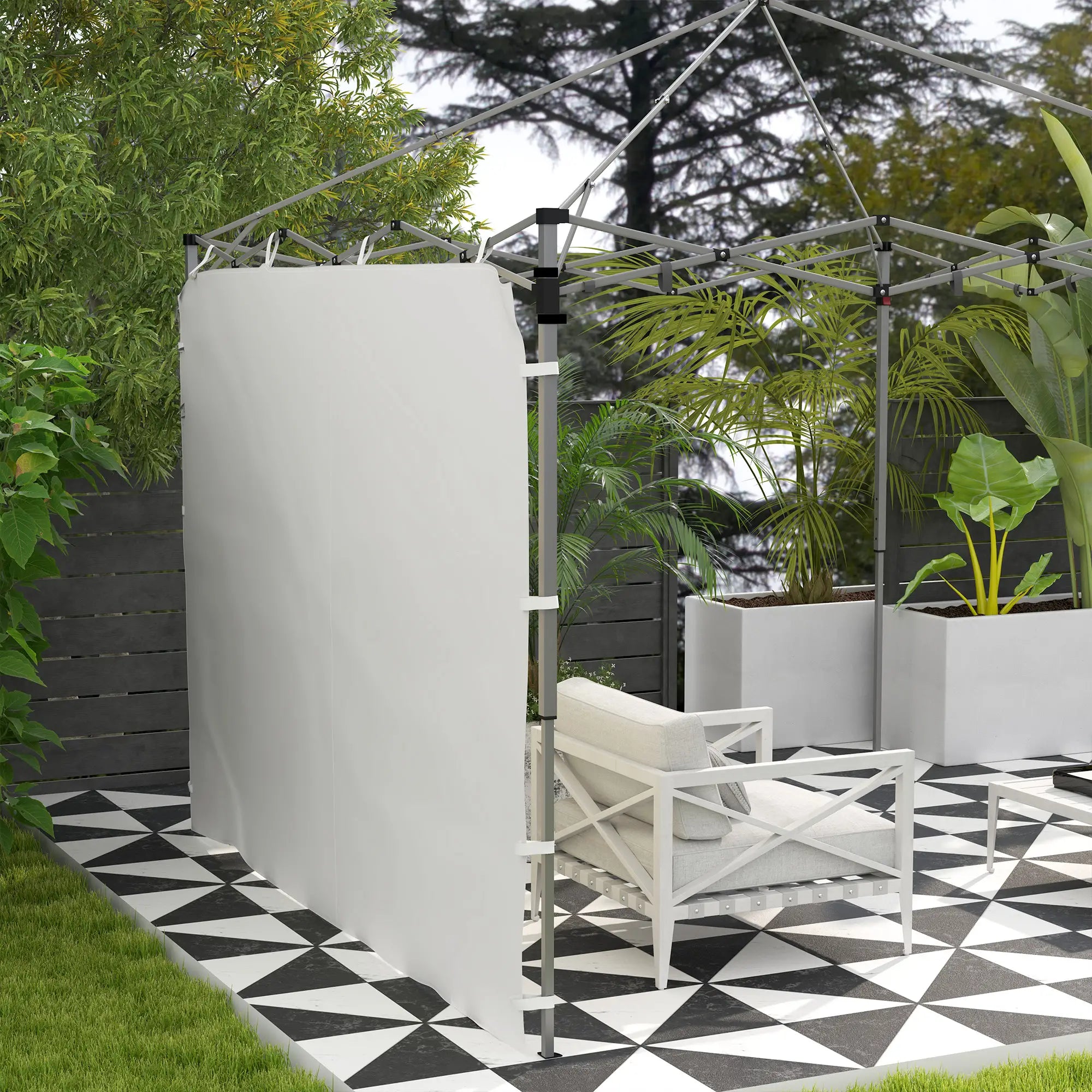 Instant Canopy Sidewall, 10 x 10 ft, 1 Pack, White Gazebo Sidewalls at Gallery Canada