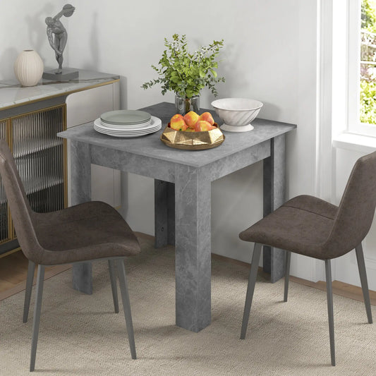 Square Dining Table, Modern Faux Cement Effect, Small Kitchen Table, Cement Grey Dining Tables Cement Grey at Gallery Canada