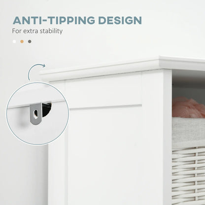 Modern Bathroom Cabinet, 3 Open Shelves, Drawer, Adjustable Shelf, White Bathroom Cabinets at Gallery Canada