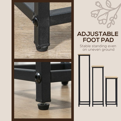 3 Pack Metal Plant Stand, Indoor Outdoor Rack, Decorative Flower Holder