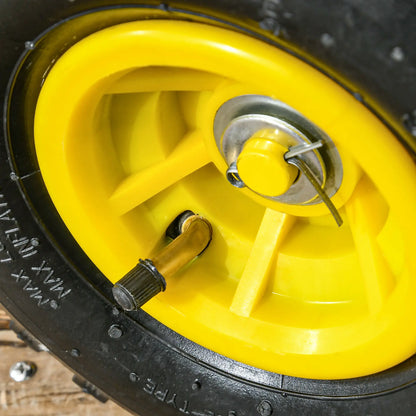 Heavy Duty Garden Wagon, 10" Wheels, 330 lbs, Yellow Folding Garden Carts at Gallery Canada