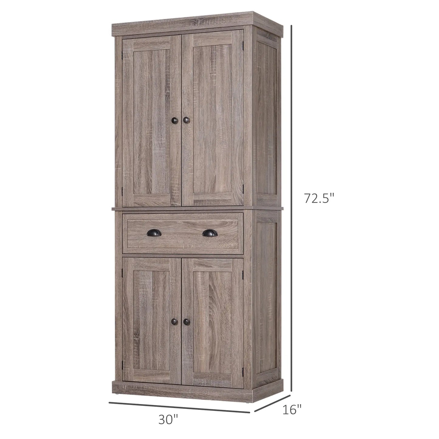 Kitchen Cabinet With 2 Drawers, MDF Board, Wood Grain Kitchen Pantry Cabinets at Gallery Canada