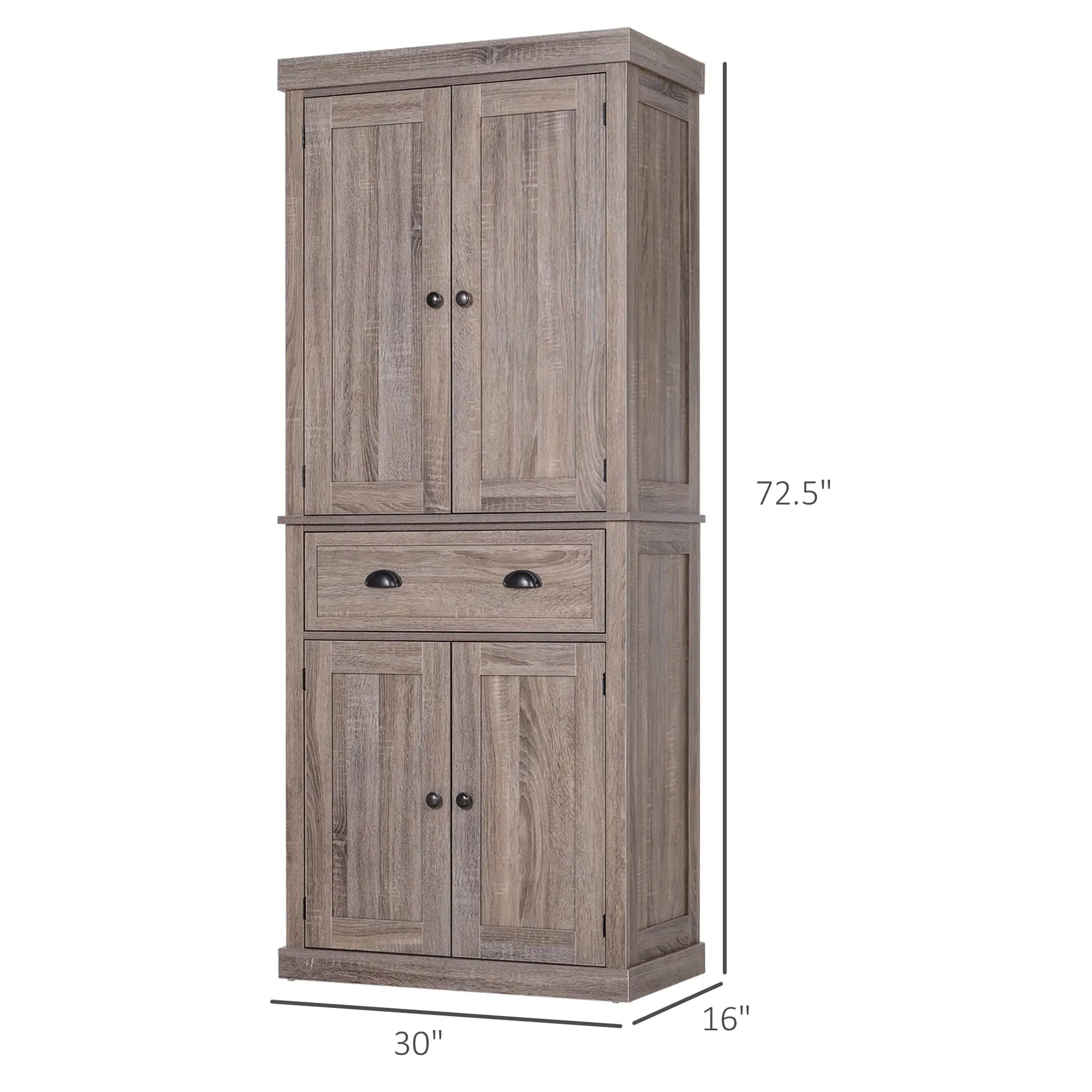Kitchen Cabinet With 2 Drawers, MDF Board, Wood Grain Kitchen Pantry Cabinets at Gallery Canada
