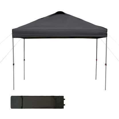10' x 10' Pop Up Canopy Tent, Airy Top Vents, Wheeled Carry Bag, Black Pop Up Canopies at Gallery Canada