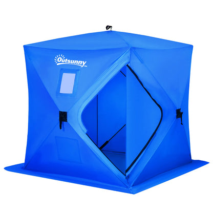 2 Person Pop Up Ice Fishing Tent, with Carry Bag, Blue Ice Fishing Tents at Gallery Canada