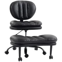 Ergonomic Cross Legged Office Chair, Swivel Meditation Desk Chair, Black