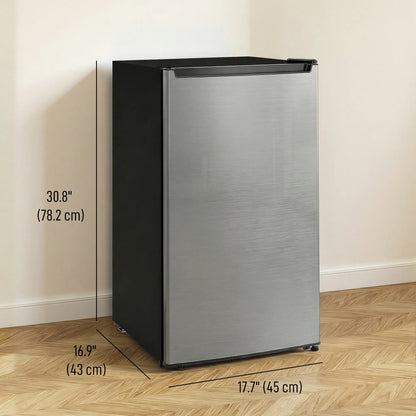 2.1 Cu. Ft. Mini Freezer, Compact Upright, Reversible Door, Removable Shelf, Adjustable Temperature, Silver Small Kitchen Appliances at Gallery Canada