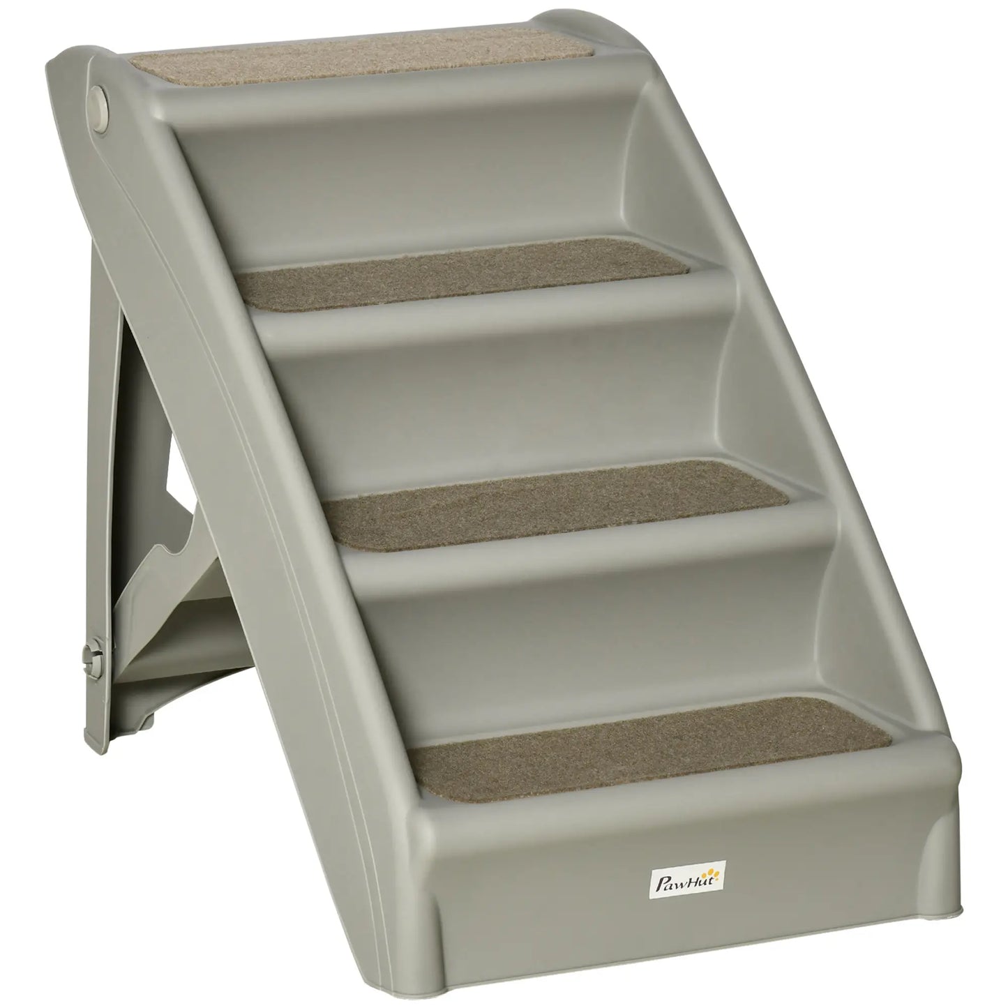 4-Level Portable Dog Stairs, Foldable Steps for Small Dogs, Lightweight, Grey Dog Stairs Grey at Gallery Canada