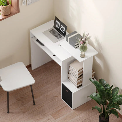 Computer Desk, Sliding Keyboard Tray, Storage Drawer, White Computer Desks at Gallery Canada