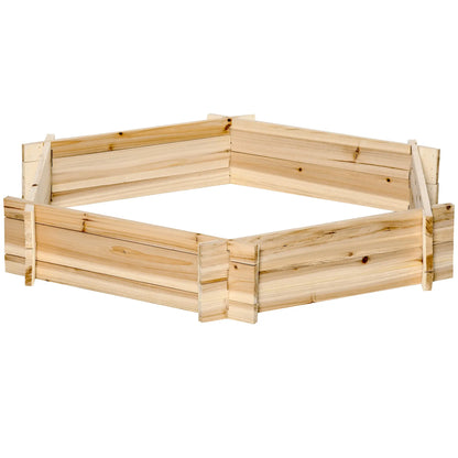 39" x 36" Hexagon Planter Box, Raised Garden Bed, Herb Garden Wooden Planter Boxes at Gallery Canada