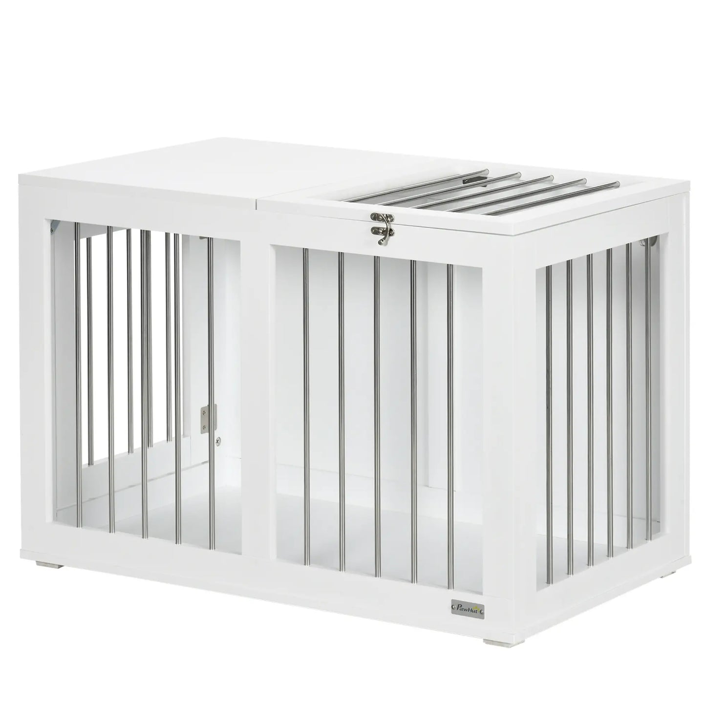 31.5" Dog Crate Furniture, Double Doors, Medium Dogs, White Houses, Kennels & Pens White at Gallery Canada