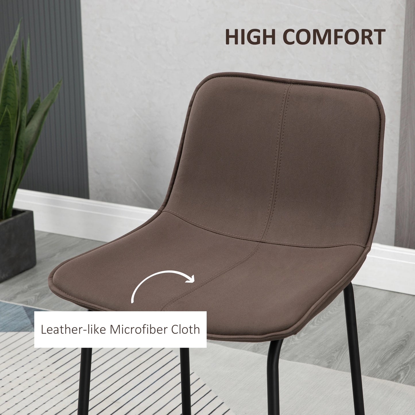 Upholstered Counter Height Bar Stools, Set of 2, 26", Steel Legs Bar Stools at Gallery Canada