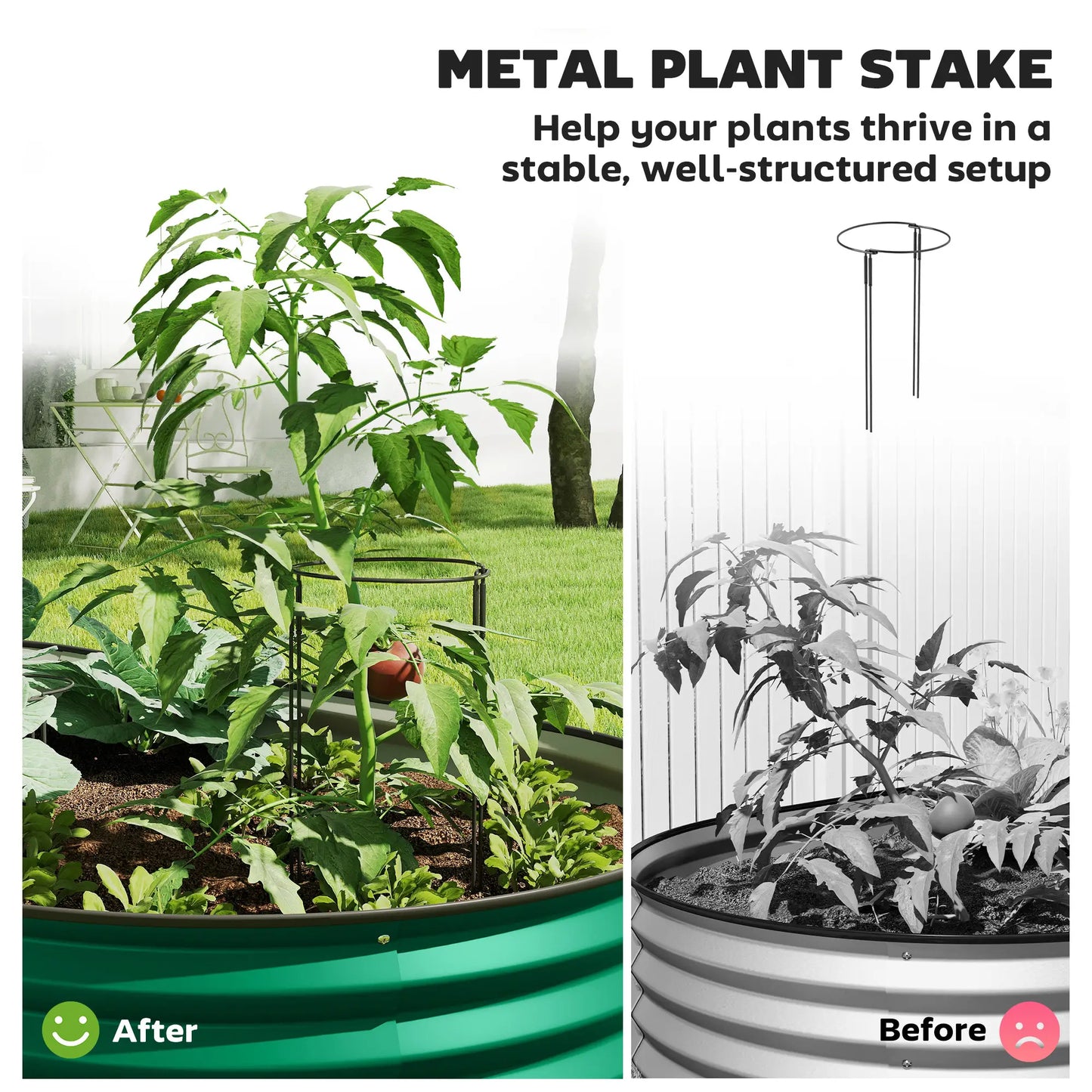 6' x 3' x 1' Galvanized Raised Garden Bed, Green Outdoor Planter Box, Green