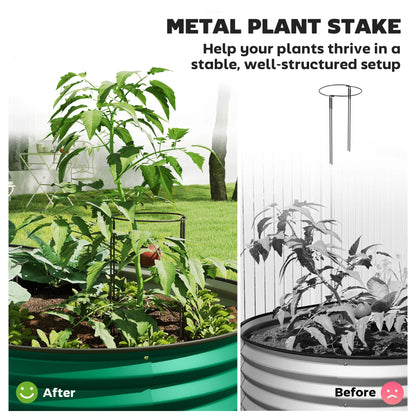 6' x 3' x 1' Galvanized Raised Garden Bed, Green Outdoor Planter Box, Green