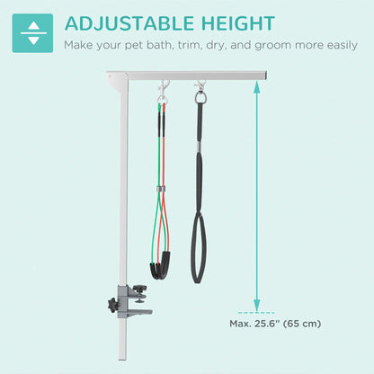 Adjustable Pet Grooming Arm With Clamp, Haunch Holders, Grooming Loop, Sliver Dog Grooming Tables at Gallery Canada