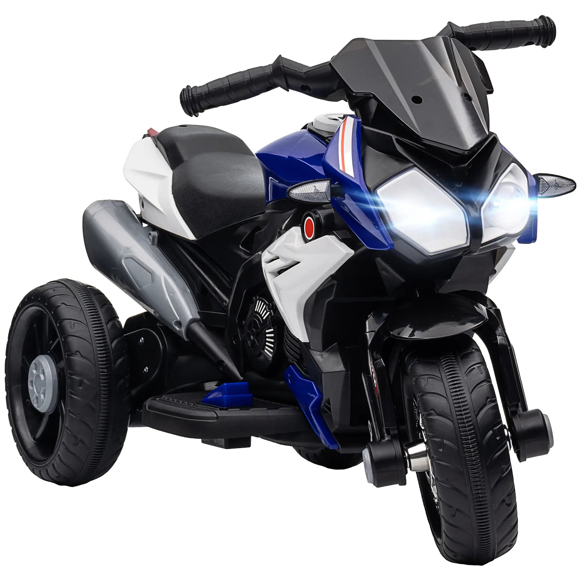Kids Electric Motorcycle Ride-On Toy, 3 Wheels, Music, Horn, Lights, Blue Electric Motorcycles at Gallery Canada