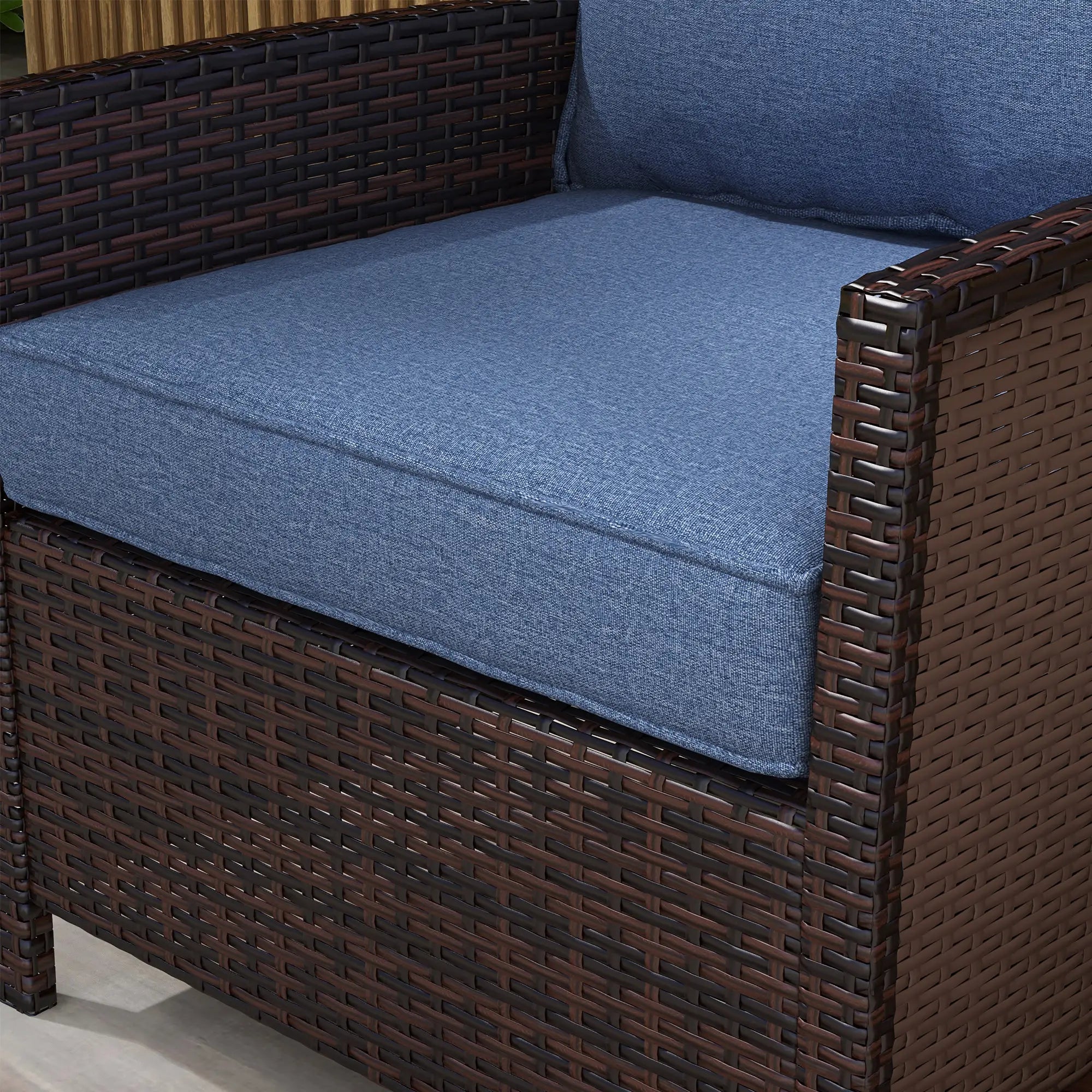 4-Piece Patio Chair Cushion Set, Indoor Outdoor, Blue Patio Chair Cushions at Gallery Canada