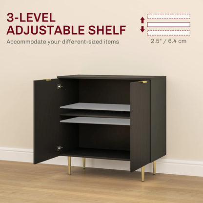 Modern Kitchen Storage Cabinet, Adjustable Shelves, Metal Legs, Black Bar Cabinets at Gallery Canada