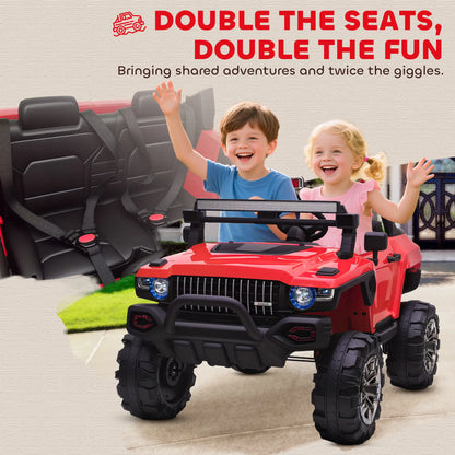 2-Seater Kids Ride On Police Car, 12V 7AH, Red Electric Toy Cars at Gallery Canada