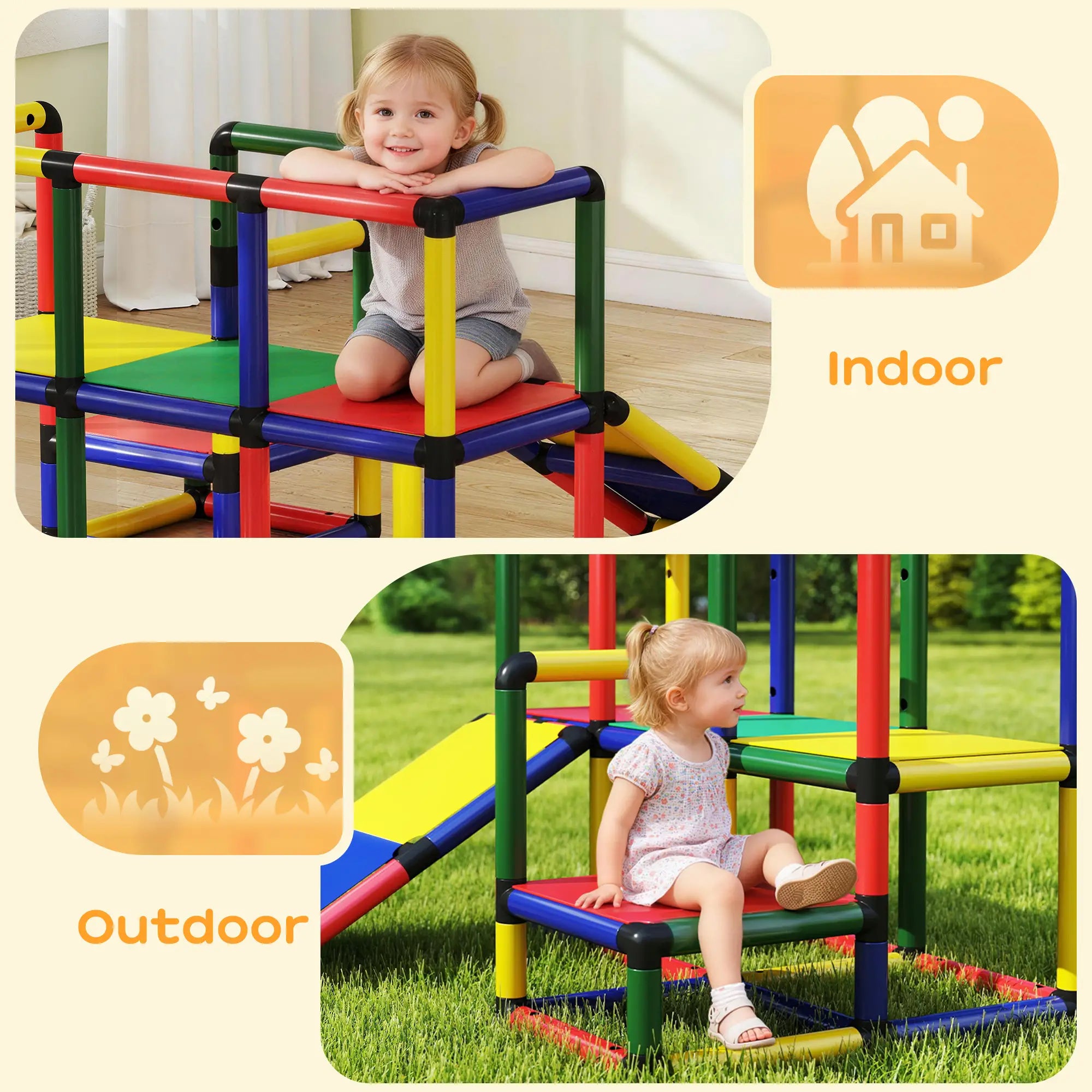 Kids Climbing Structure With Slide, Platform, Ages 1-6 Years, Mixed Colour Gym Sets & Swings at Gallery Canada