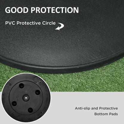 44 lbs Cement Umbrella Base, 19" Heavy Duty Round Stand, Black Umbrella Bases at Gallery Canada
