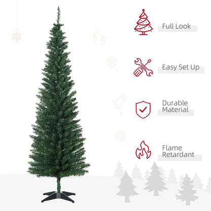 6’ PVC Slim Artificial Pencil Christmas Tree, Holiday Decor Artificial Christmas Trees at Gallery Canada