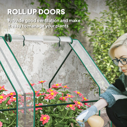 Portable Mini Greenhouse, Growing Tent, w/ Zippered Doors, Clear Greenhouses at Gallery Canada
