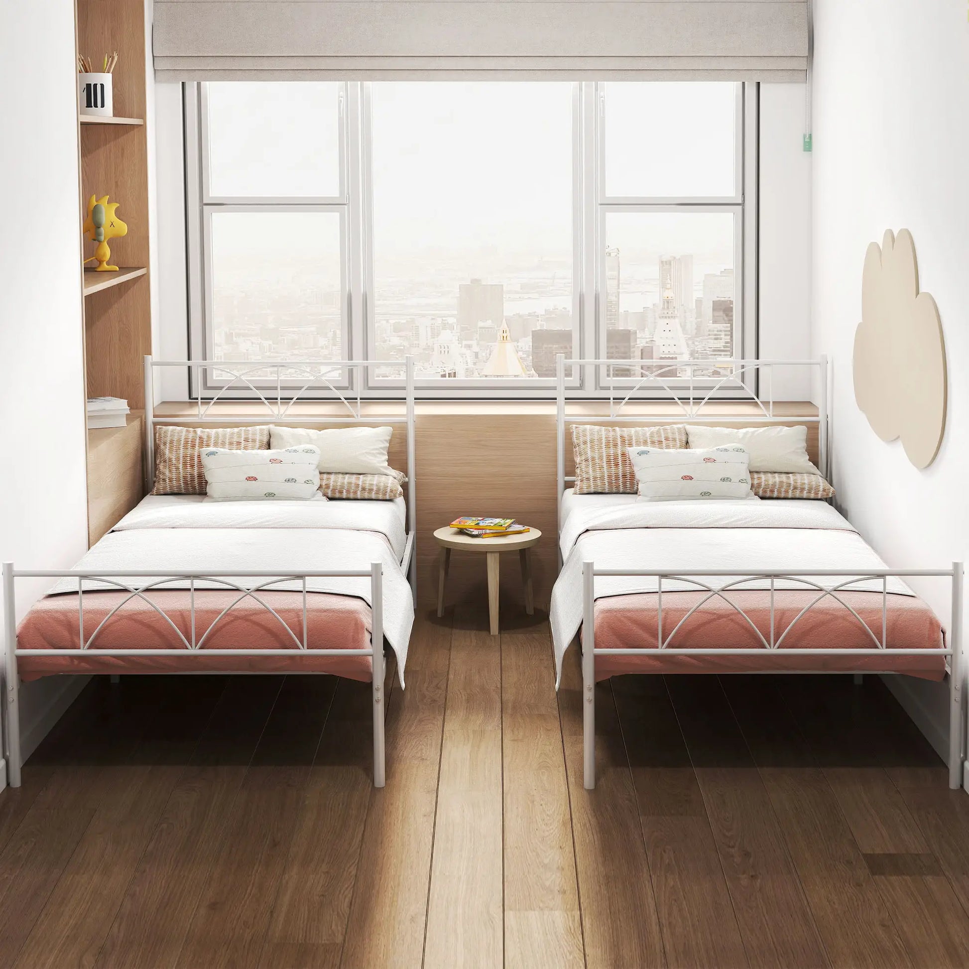 Metal Twin Bed Frame, Headboard, Steel Slat Support, Underbed Storage Bed Frames at Gallery Canada
