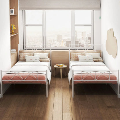 Metal Twin Bed Frame, Headboard, Steel Slat Support, Underbed Storage Bed Frames at Gallery Canada