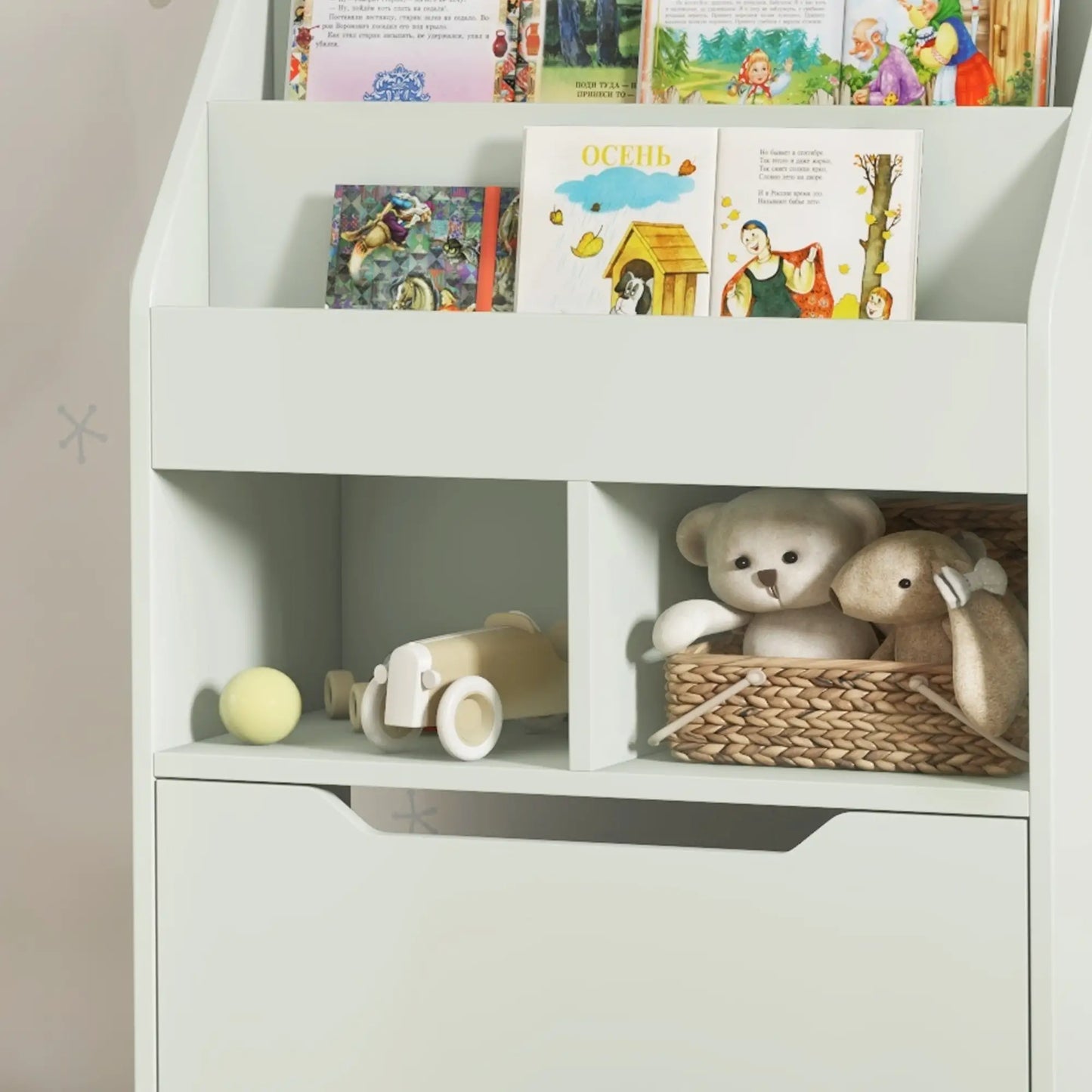 Kids Bookcase with Storage Drawer, for Classroom, Bedroom, Green Baby & Kids Storage at Gallery Canada