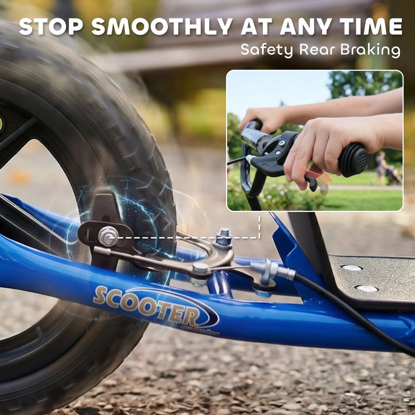 Kids Scooter Bike, 12'' Tire, for 5-12 Year Old, Blue Scooters at Gallery Canada
