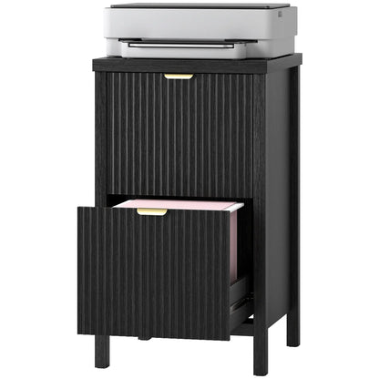 2-Drawer File Cabinet, Vertical With Silent Slides, Black Office Cabinets & Cupboards Black at Gallery Canada