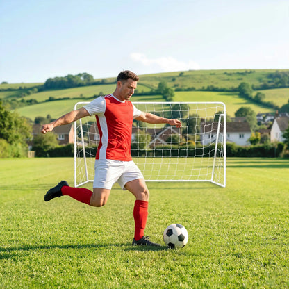 8 X 5Ft Soccer Goal, Portable Practice Net With Nylon Mesh & Steel Frame, Black Soccer at Gallery Canada