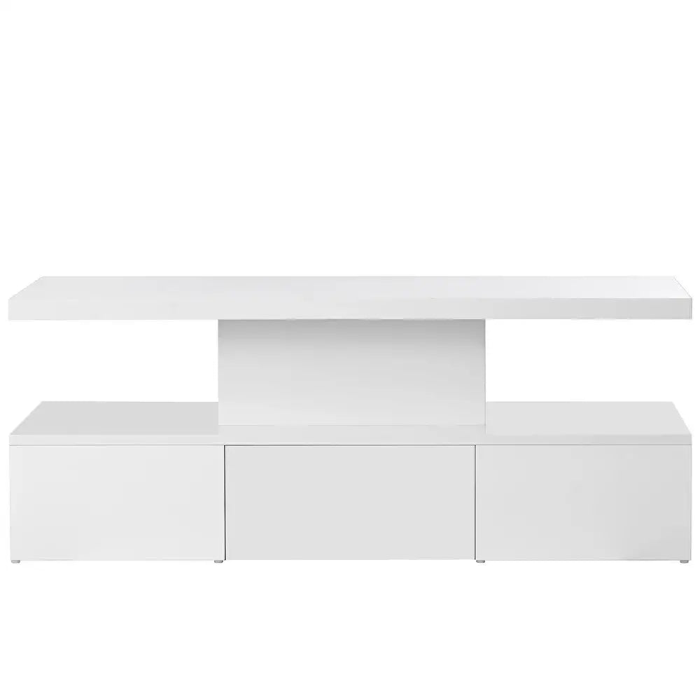 High-Gloss Coffee Table, Hidden Drawer, 39.5
