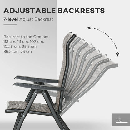 2PCs Outdoor Wicker Folding Chairs, Adjustable Backrest, Brown Patio Chairs at Gallery Canada