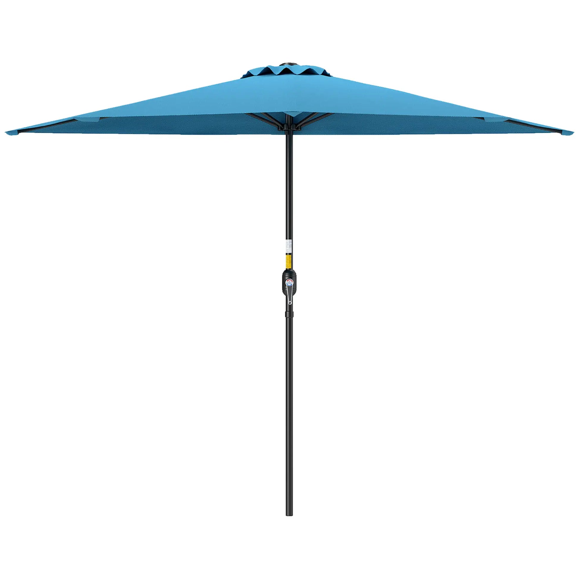 9ft Half Round Umbrella, 5 Ribs, Patio Garden Sun Shade, Light Blue Half Round Umbrellas Light Blue at Gallery Canada