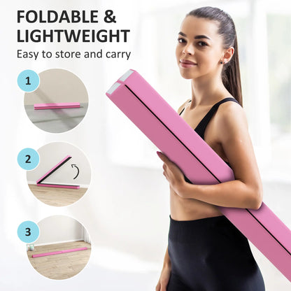 7.7ft Folding Balance Beam, Gymnastics Equipment, Anti-Slip, Red Gymnastics Mats at Gallery Canada