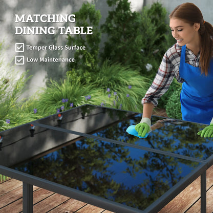 9-Piece Wicker Patio Dining Set, 4 Armchairs, 4 Stools, Tempered Glass Top, Light Grey Outdoor Dining Sets at Gallery Canada