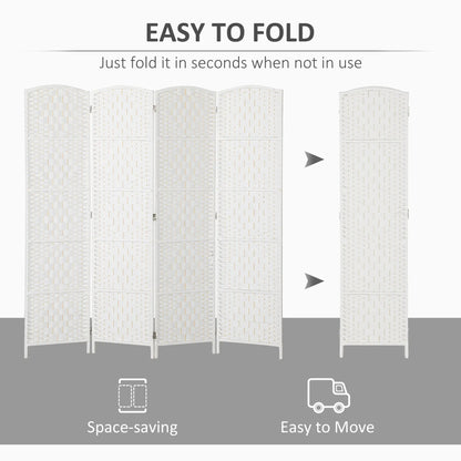 6ft 4-Panel Folding Room Divider, Wooden Frame, White Room Dividers at Gallery Canada