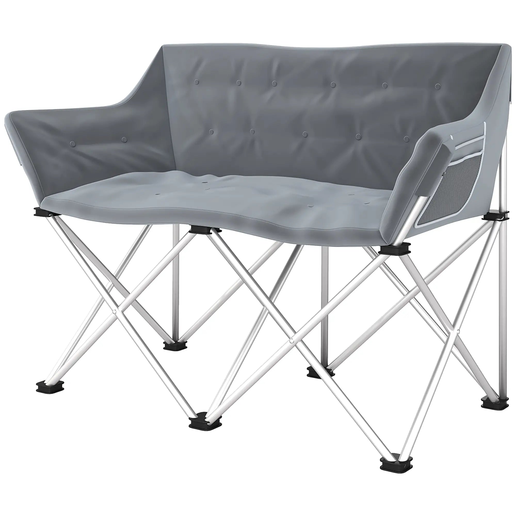 Double Camping Chair, Oversized Loveseat, Heavy Duty, Supports 529 lbs Picnic Tables & Camping Chairs Grey at Gallery Canada