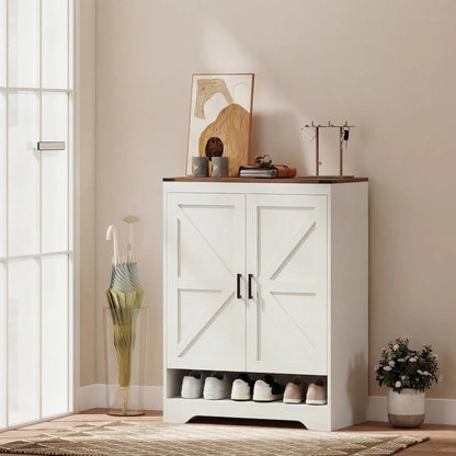 5-Tier Shoe Storage Cabinet, 15 Pairs, White Shoe Storage Cabinets & Racks at Gallery Canada