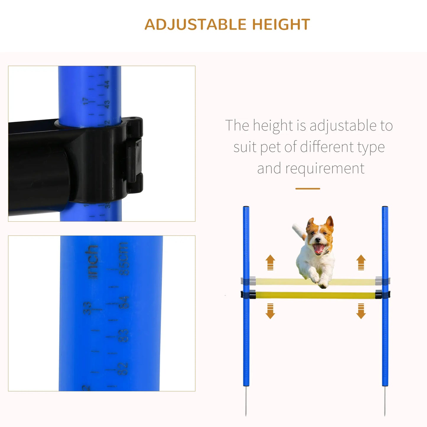 Dog Agility Starter Kit, Outdoor Training Set, Tunnel, 8 Weave Poles, High Jumper Dog Agility Training Equipment at Gallery Canada