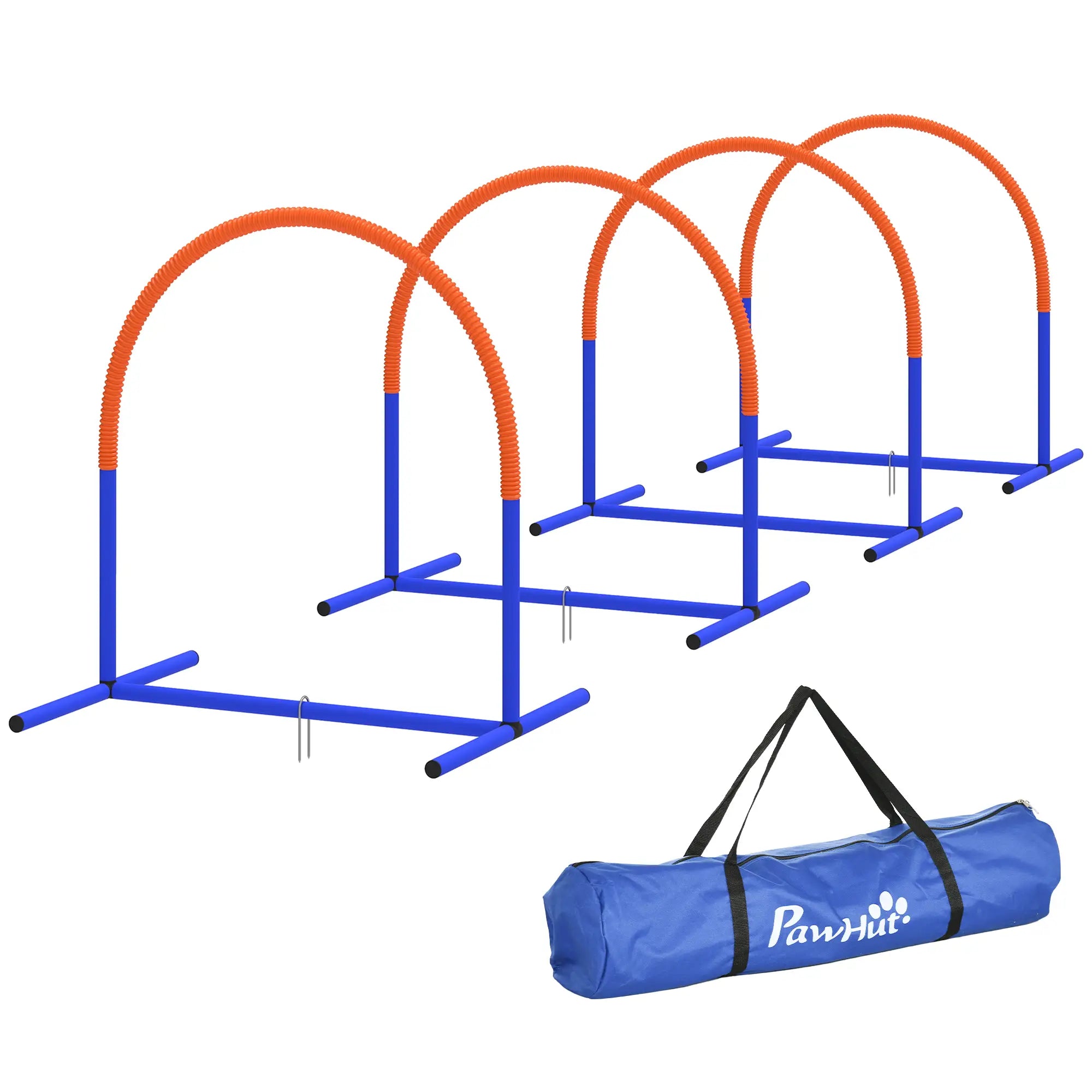 Dog Agility Training Equipment, 4 Pcs Obstacle Course, Blue Dog Agility Training Equipment Blue and orange at Gallery Canada