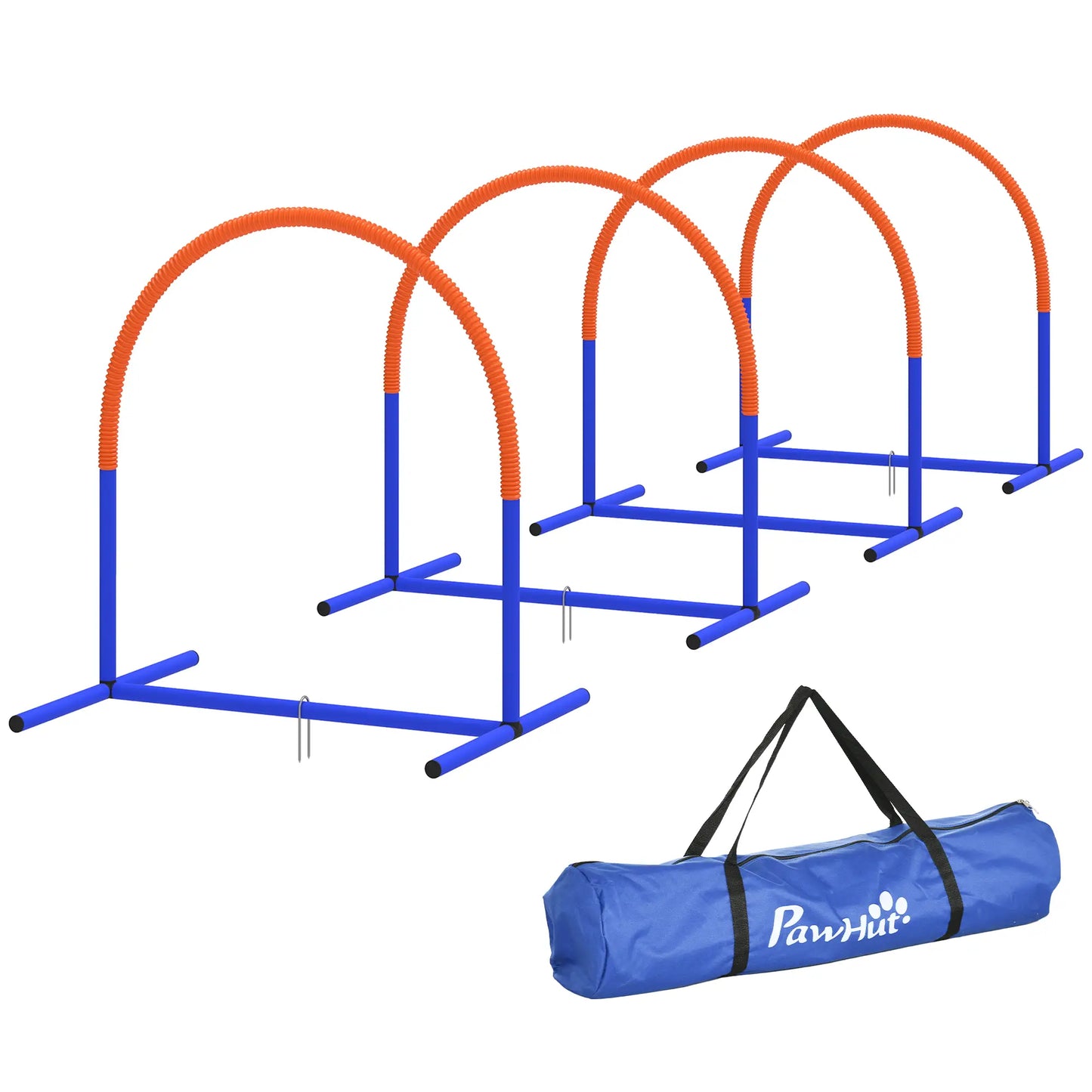 Dog Agility Training Equipment, 4 Pcs Obstacle Course, Blue Dog Agility Training Equipment Blue and orange at Gallery Canada
