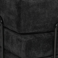81" Canapé-lit convertible, 5-en-1, assise profonde, noir