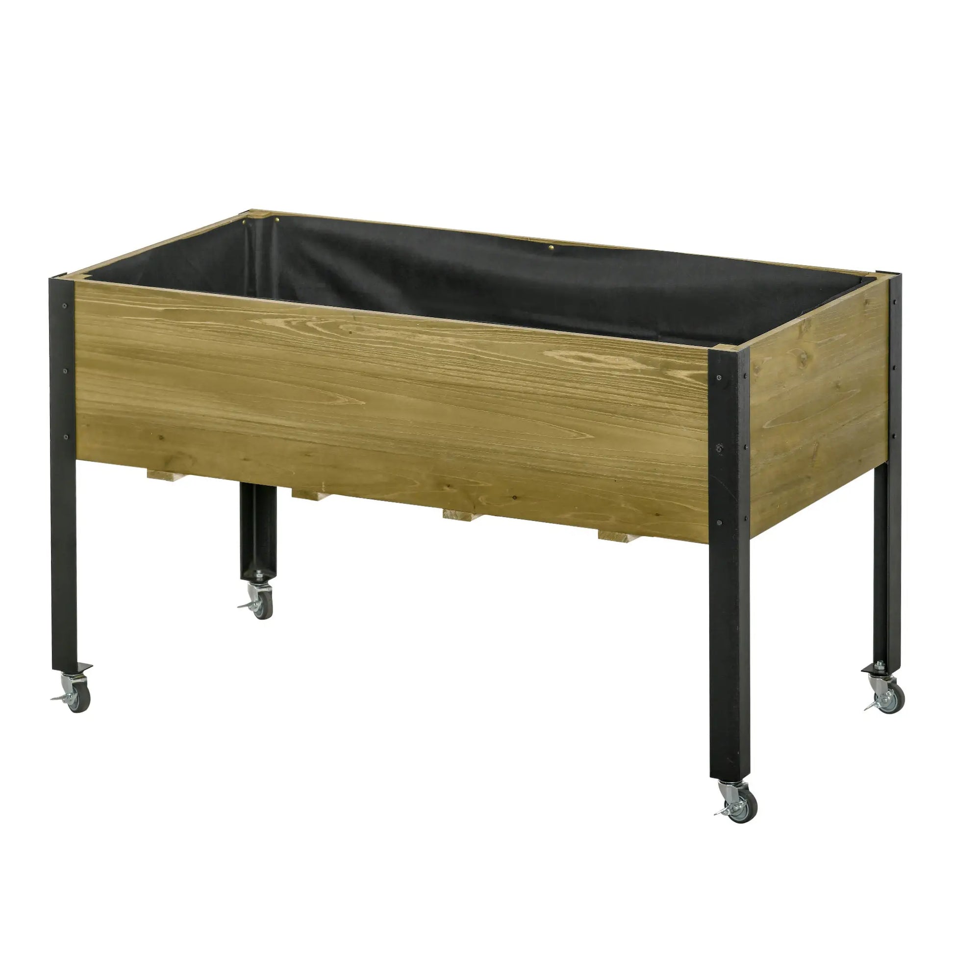 Elevated Planter Box with Legs, Lockable Wheels, Metal Legs, Non-Woven Fabric Elevated Garden Beds at Gallery Canada