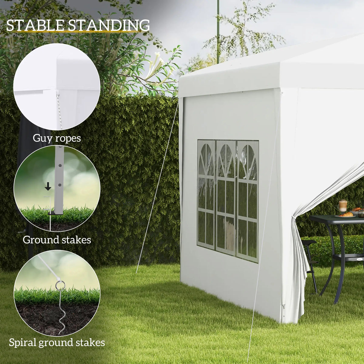 10'x10' White Outdoor Pop Up Party Tent Wedding Gazebo Canopy, White Pop Up Canopies at Gallery Canada