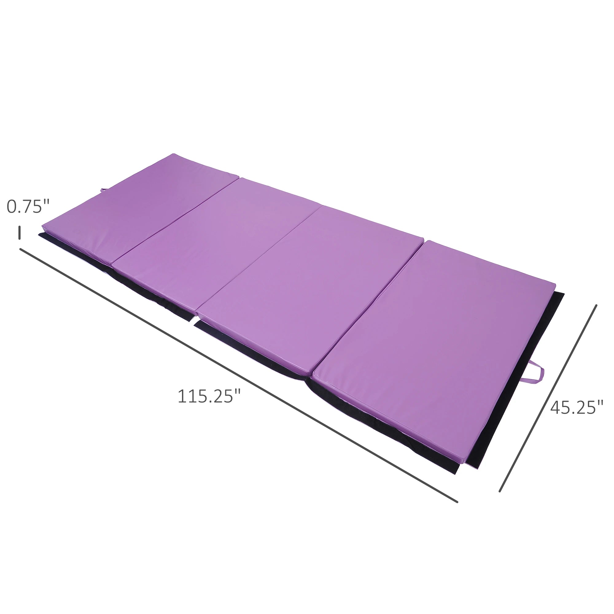4'x10'x2'' Folding Gymnastics Mat, Exercise Mat for Yoga, MMA, Purple Gymnastics Mats at Gallery Canada